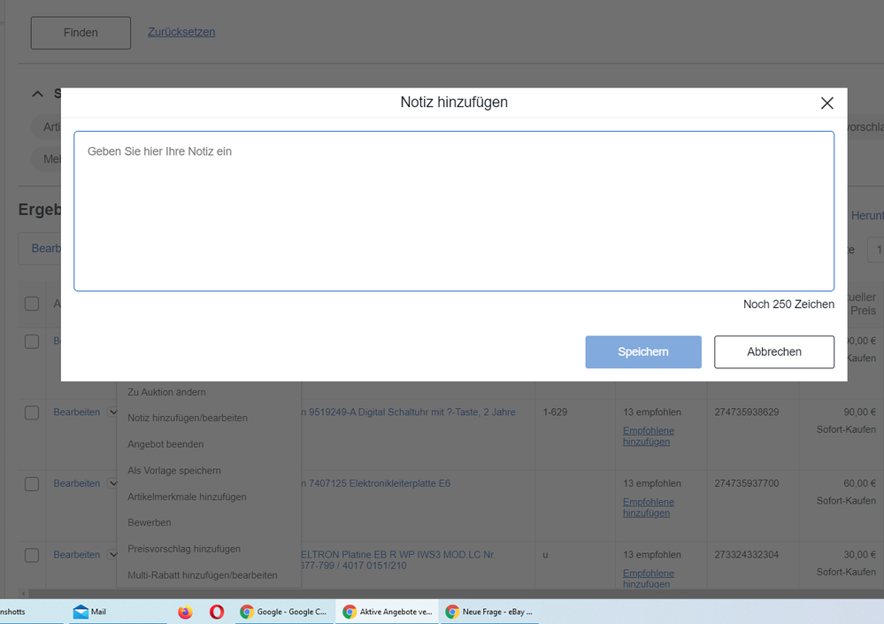 Das neu Notizfenster ist  Zugrosß und  man kann nicht für  mehrere Artikel  verschiedene  Notizen gleichzeitig speichern