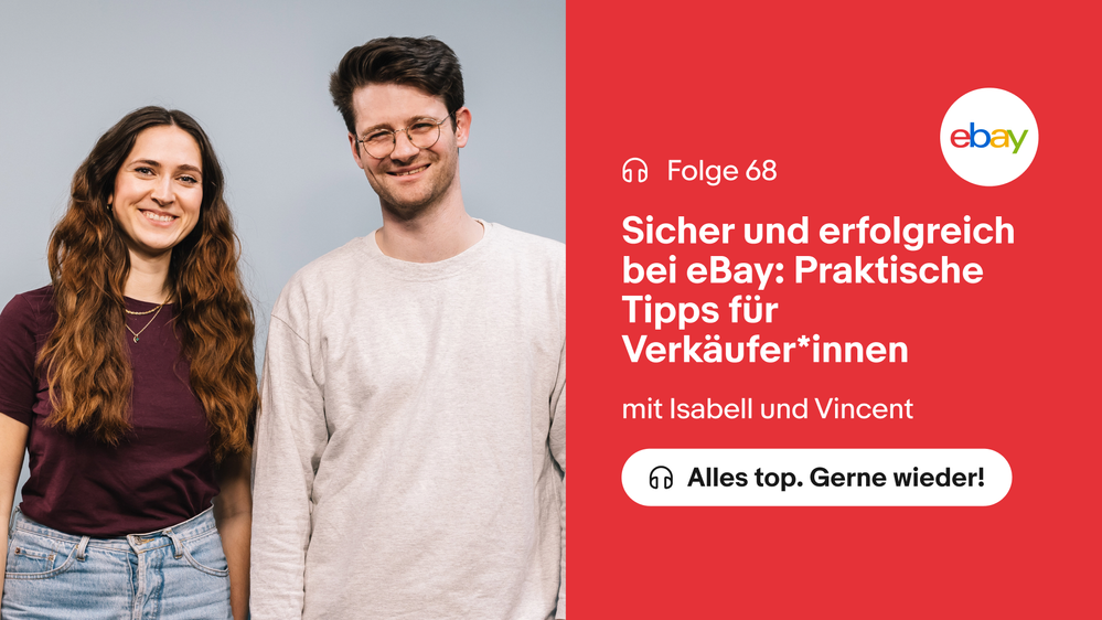 Die neue Podcastfolge: Sicher und erfolgreich bei eBay ‒ Praktische Tipps für Verkäufer*innen