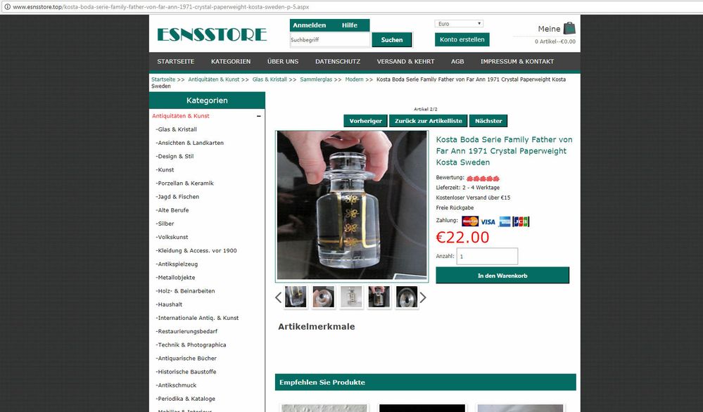 Angebot in Esnsstore