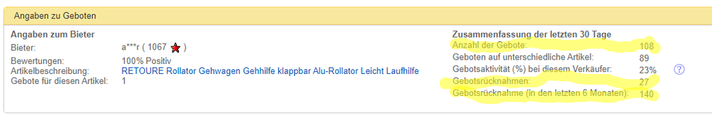 So werden die Grundsätze ignoriert und die Verstöße von eBay geduldet.